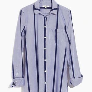 Madewell Striped Button-Down Tunic Shirt